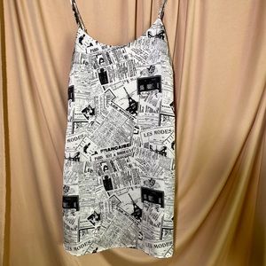 Small Forever 21 Newsprint Mini Dress